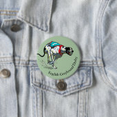 English Greyhound Race Dog Button (Beispiel)