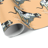 English Greyhound Race Dog Geschenkpapier (Rolleneckpunkt)