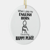 English Horn Happy Place Keramik Ornament (Rechts)