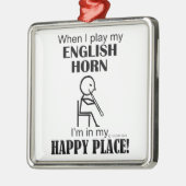 English Horn Happy Place Silbernes Ornament (Links)