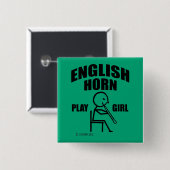 English Horn Play Girl Button (Vorne & Hinten)
