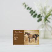 ENGLISH HORSE IN STABILEN Monogrammen Visitenkarte (Stehend Vorderseite)