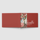 English Hütte Wedding Guest Book Rose Red Gästebuch (Voll)