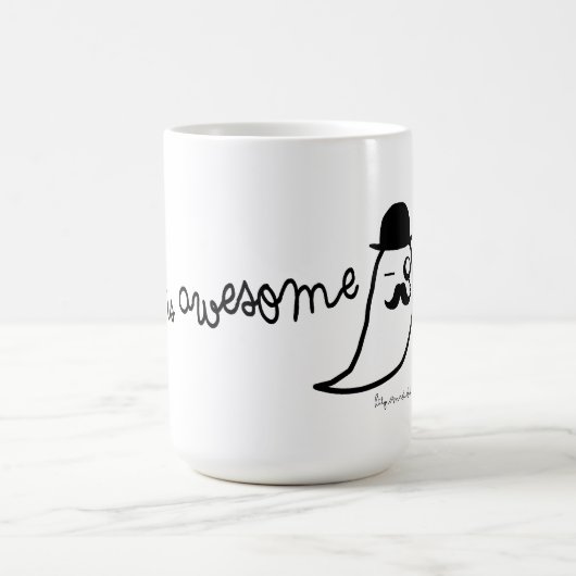 English i awesom. .and coffee too kaffeetasse (Mittel)