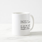 English Is A Difficult Language Funny Grammar  Kaffeetasse (VorderseiteRechts)