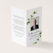 English Ivy Vine Greenerity Beerdigung Gedenkgebet Visitenkarten (Vorderseite)