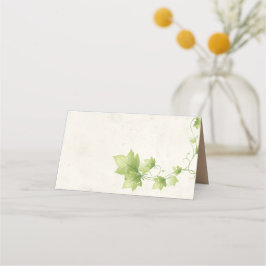 English Ivy Wedding Folded Platzkarte
