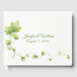 English Ivy Wedding Guest Book Gästebuch