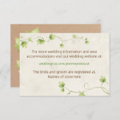 English Ivy Wedding Information Card Begleitkarte (Vorne/Hinten)