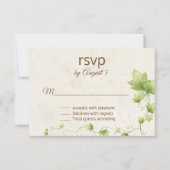 English Ivy Wedding RSVP Card (Vorderseite)