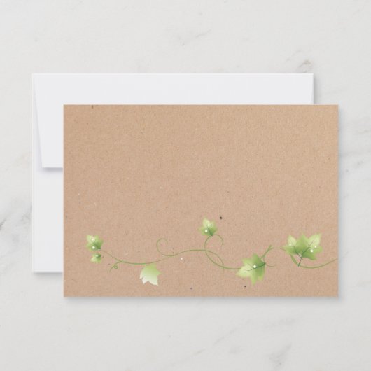 English Ivy Wedding RSVP Card (Rückseite)