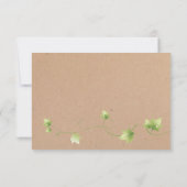 English Ivy Wedding RSVP Card Karte (Rückseite)