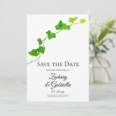 English Ivy Wedding Save the Date (Stehend Vorderseite)