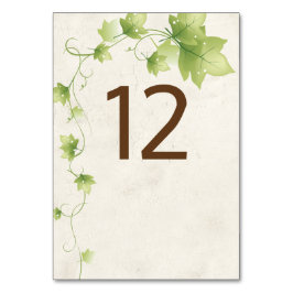 English Ivy Wedding Tischnummer Card