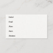 English Ivy White Background Green Vine Visitenkarte (Rückseite)