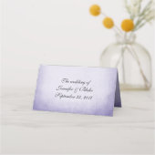 English Lavender Wedding Folded Platzkarte (Rückseite)