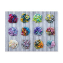 English Leicester Longwool Dyed Fibre Postcard