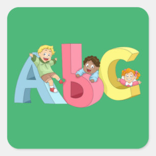 English letters baby bodysuit throw pillow round c quadratischer aufkleber