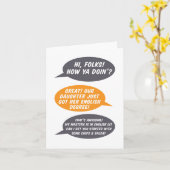 English Major Joke Abschluss Card Karte (Gelbe Blume)