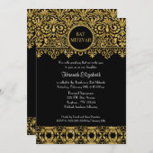 English Manor House Art Deco Jugendstil Damask Einladung (Vorne/Hinten)