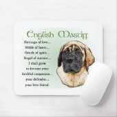 English Mastiff Art Geschenke Mousepad (Mit Mouse)