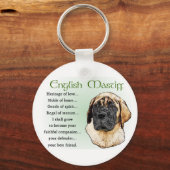 English Mastiff Art Geschenke Schlüsselanhänger (Vorderseite)