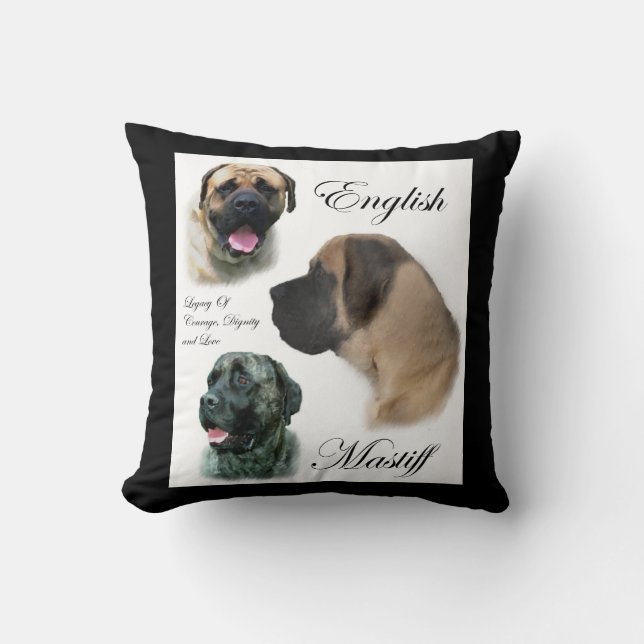 English Mastiff Art Kissen (Vorderseite)