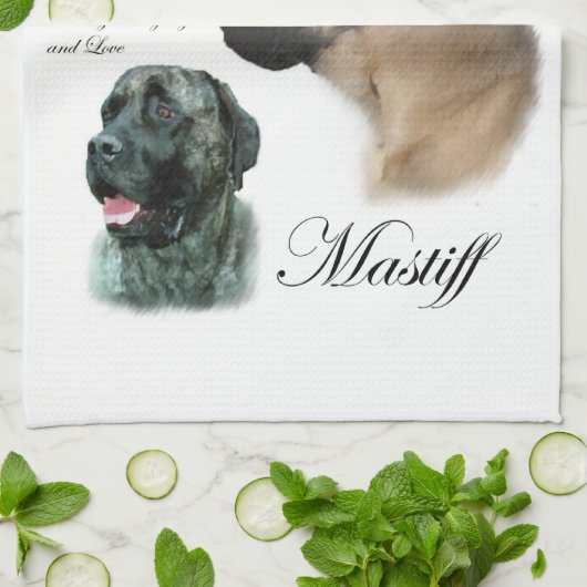 English Mastiff Art Küchentuch (Gefaltet)