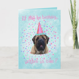 English Mastiff Birthday Card Karte