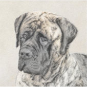 English Mastiff (Brindle) Malerei - Dog Art Aufkleber (Vorderseite)