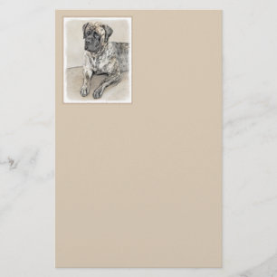 English Mastiff (Brindle) Malerei - Dog Art Briefpapier