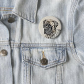 English Mastiff (Brindle) Malerei - Dog Art Button (Beispiel)