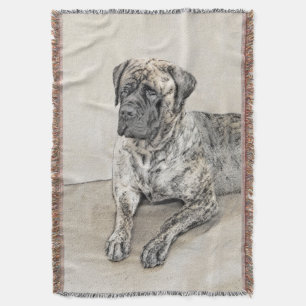 English Mastiff (Brindle) Malerei - Dog Art Decke