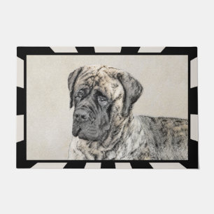English Mastiff (Brindle) Malerei - Dog Art Fußmatte