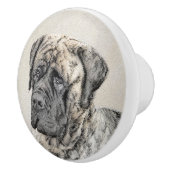 English Mastiff (Brindle) Malerei - Dog Art Keramikknauf (Rechts)