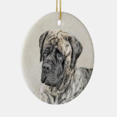 English Mastiff (Brindle) Malerei - Dog Art Keramikornament (Rechts)