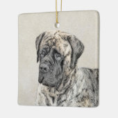English Mastiff (Brindle) Malerei - Dog Art Keramikornament (Links)