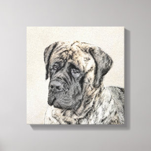 English Mastiff (Brindle) Malerei - Dog Art Leinwanddruck