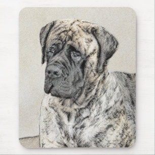 English Mastiff (Brindle) Malerei - Dog Art Mousepad