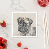 English Mastiff (Brindle) Malerei - Dog Art Serviette (Beispiel)