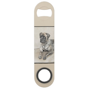 English Mastiff (Brindle) Malerei - Dog Art Speed Flaschenöffner