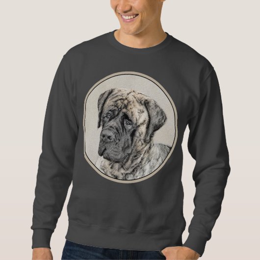 English Mastiff (Brindle) Malerei - Dog Art Sweatshirt (Vorderseite)