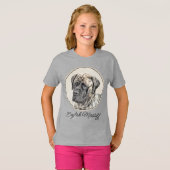 English Mastiff (Brindle) Malerei - Dog Art T-Shi T-Shirt (Vorne ganz)