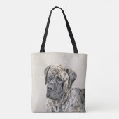 English Mastiff (Brindle) Malerei - Dog Art Tasche (Rückseite)