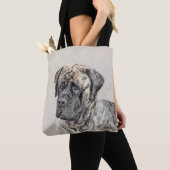 English Mastiff (Brindle) Malerei - Dog Art Tasche (Von Nahem)