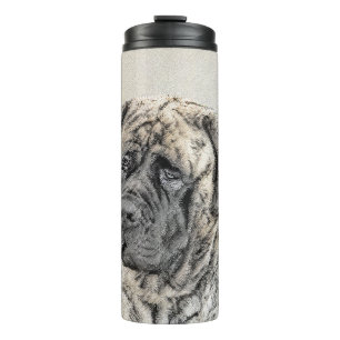 English Mastiff (Brindle) Malerei - Dog Art Thermosbecher