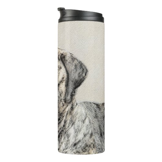 English Mastiff (Brindle) Malerei - Dog Art Thermosbecher (Nach rechts gedreht)