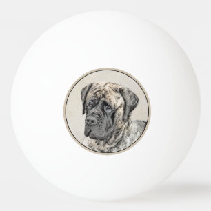 English Mastiff (Brindle) Malerei - Dog Art Tischtennisball