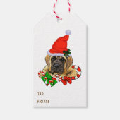 English Mastiff Christmas Geschenke Geschenkanhänger (Vorderseite)