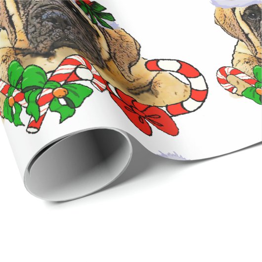 English Mastiff Christmas Geschenkpapier (Rolleneckpunkt)